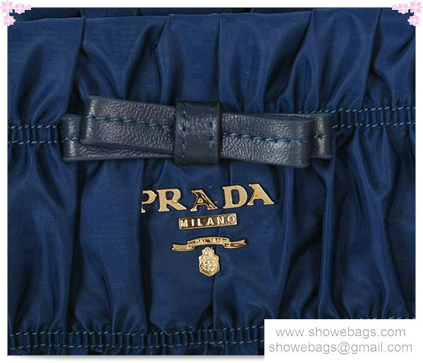 2014 Prada nylon tessuto shoulder bag BT1589 royalblue - Click Image to Close